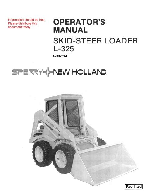 sperry new holland skid steer 325|sperry l325 manual.